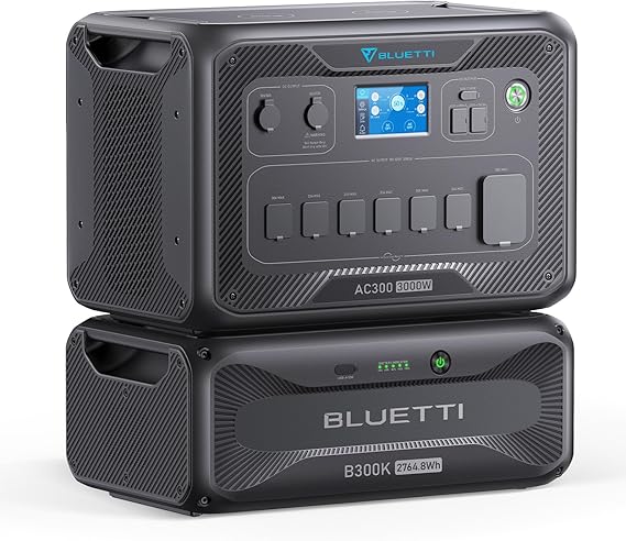 BLUETTI Solar Generator AC300 & B300K Expansion Battery